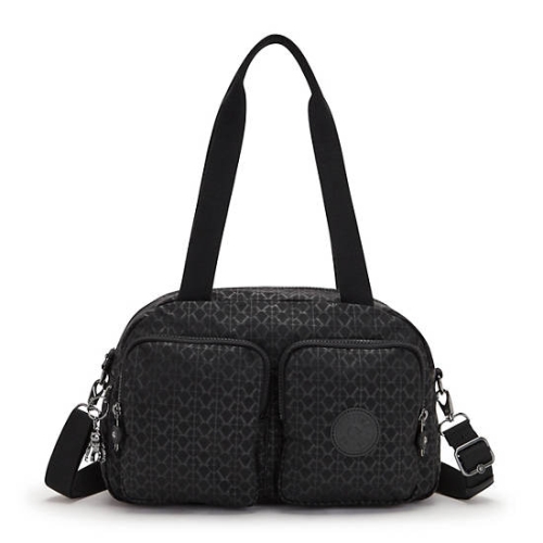 Kipling Cool Defea Printed Shoulder Bags Black | AU2386PXZ