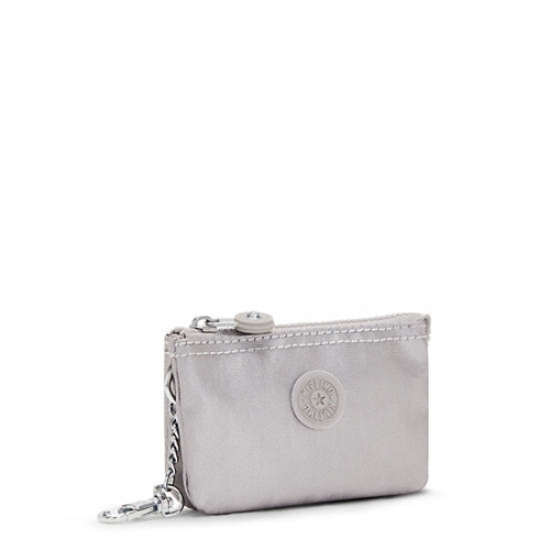 Kipling Creativity Mini Metallic Pouches Silver | AU1083VRK