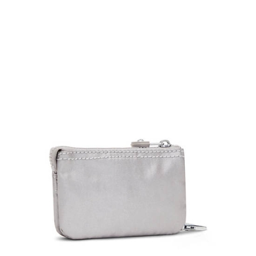 Kipling Creativity Mini Metallic Pouches Silver | AU1083VRK