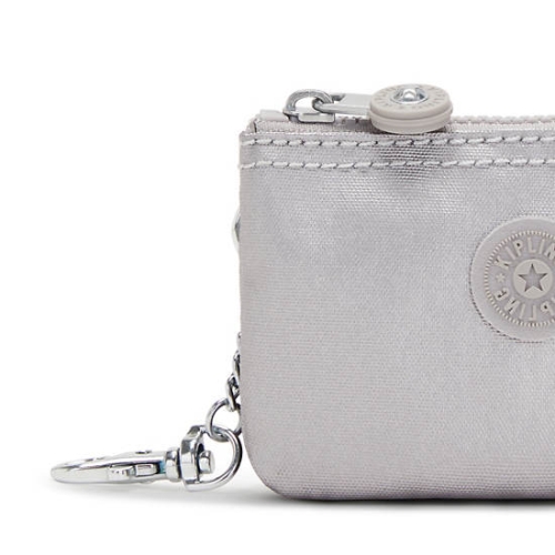 Kipling Creativity Mini Metallic Pouches Silver | AU1083VRK