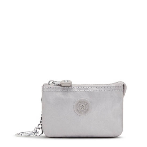 Kipling Creativity Mini Metallic Pouches Silver | AU1083VRK