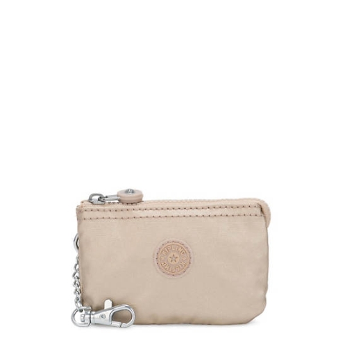 Kipling Creativity Mini Metallic Pouches Gold Beige | AU1367TRV