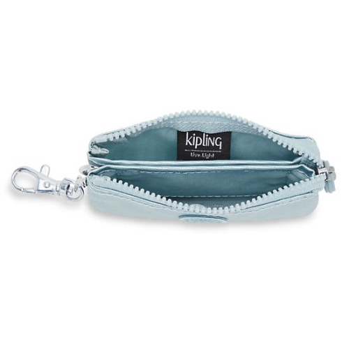 Kipling Creativity Mini Metallic Pouches Aqua | AU5987ZRA