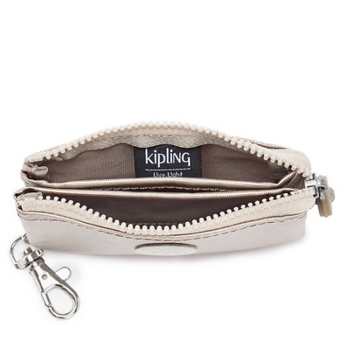 Kipling Creativity Mini Metallic Wallets Beige | AU7159OBH