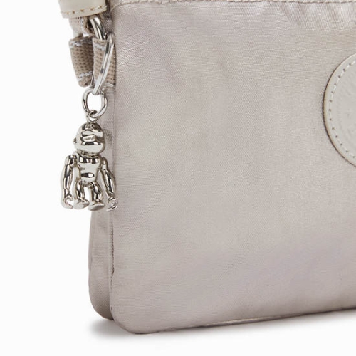 Kipling Creativity XB Metallic Crossbody Bags Beige | AU0175NIY