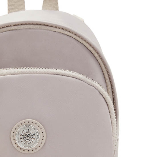 Kipling Delia Compact Metallic Convertible Backpacks White | AU0751BGO