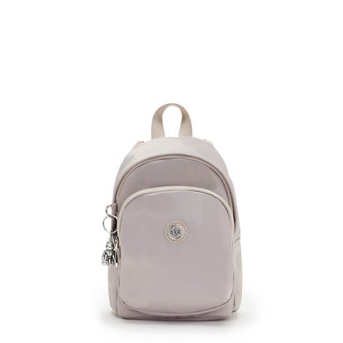 Kipling Delia Compact Metallic Convertible Backpacks White | AU0751BGO