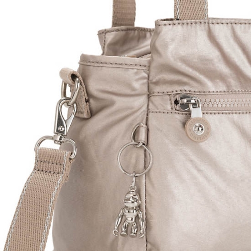 Kipling Elysia Metallic Shoulder Bags Beige | AU8546OXL