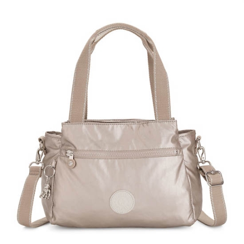 Kipling Elysia Metallic Shoulder Bags Beige | AU8546OXL