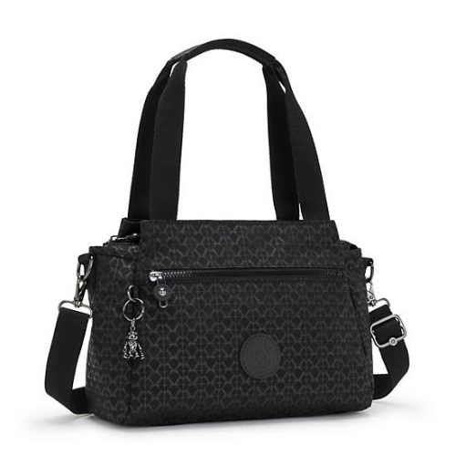 Kipling Elysia Printed Shoulder Bags Black | AU7146IBC