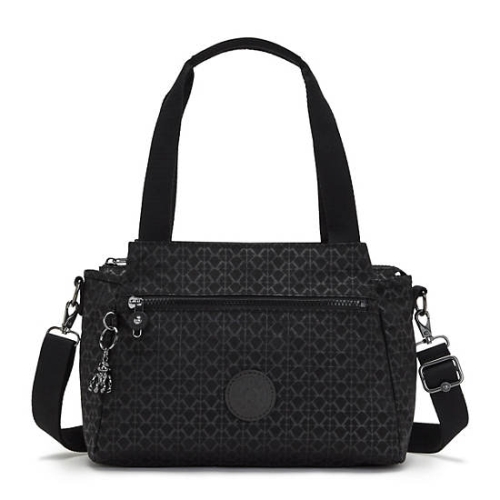 Kipling Elysia Printed Shoulder Bags Black | AU7146IBC