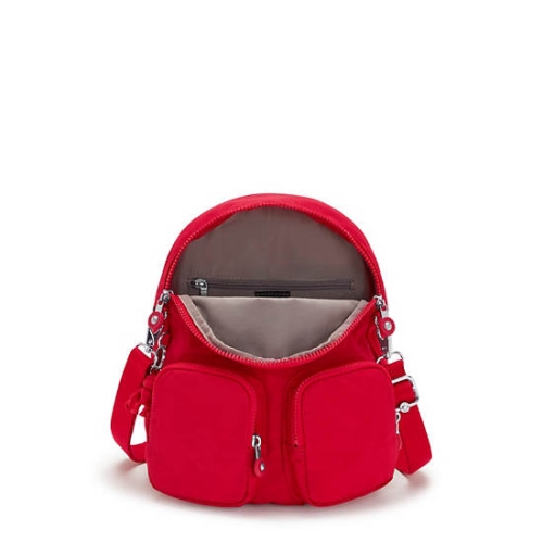 Kipling Firefly Up Convertible Backpacks Red | AU9852GEB