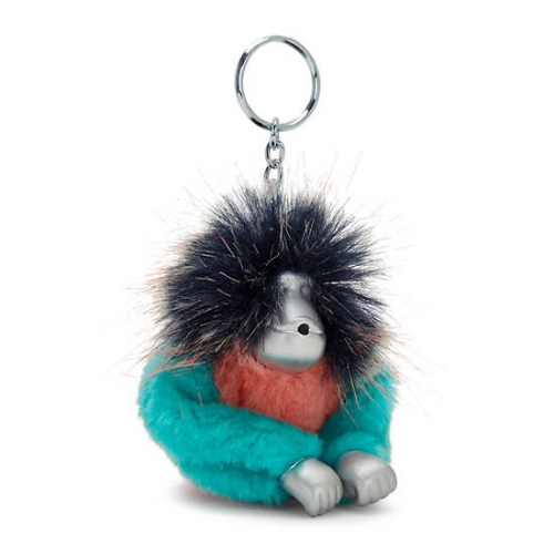 Kipling Fun Hair Sven Monkey Keychains Green | AU5197WCI