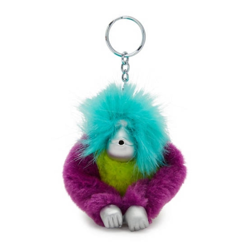 Kipling Fun Hair Sven Monkey Keychains Red Green | AU7530TWQ