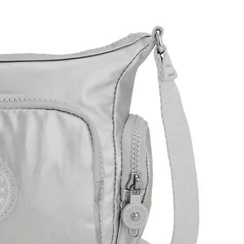 Kipling Gabbie Mini Metallic Crossbody Bags Silver | AU3640EAM