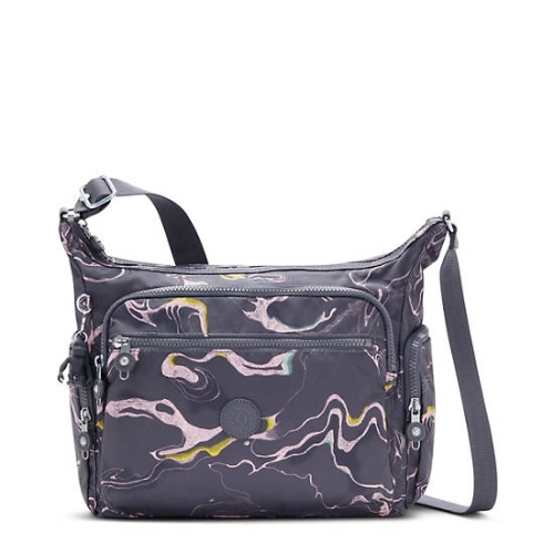 Kipling Gabbie Printed Crossbody Bags Grey | AU2349BIM