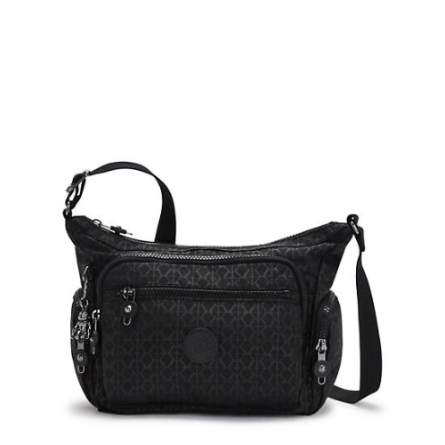 Kipling Gabbie Small Printed Crossbody Bags Black | AU6240PLQ