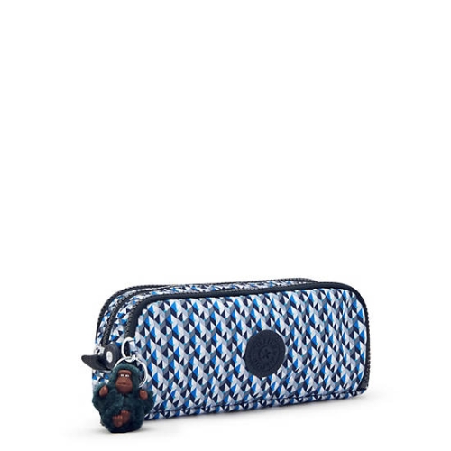 Kipling Gitroy Classic Printed Pencil Case Blue | AU7108TVZ