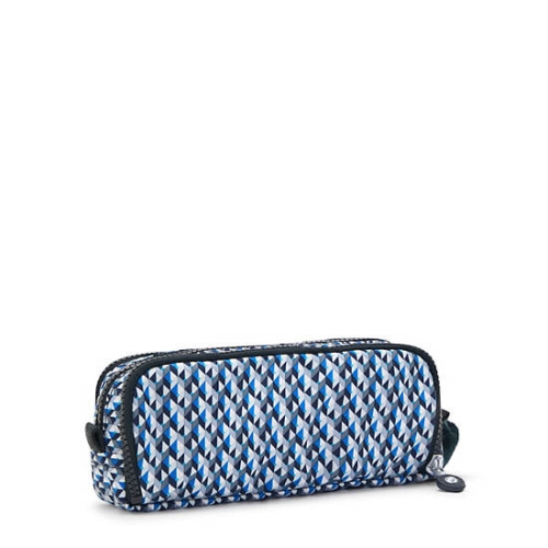 Kipling Gitroy Classic Printed Pencil Case Blue | AU7108TVZ