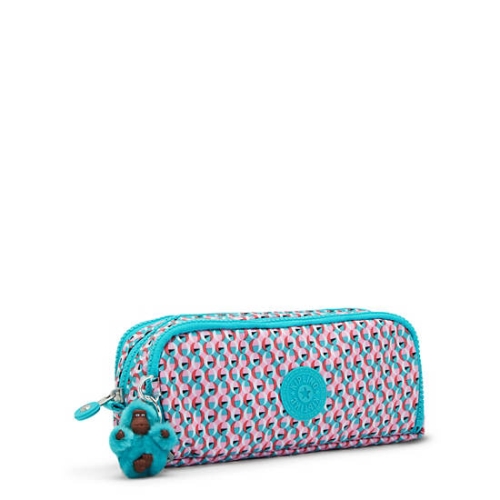 Kipling Gitroy Classic Printed Pencil Case Pink | AU9874MJS