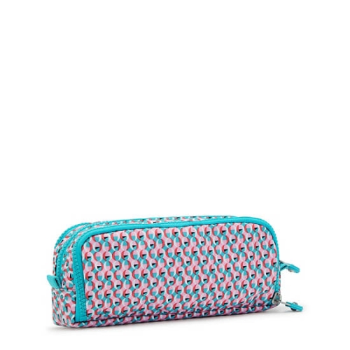 Kipling Gitroy Classic Printed Pencil Case Pink | AU9874MJS