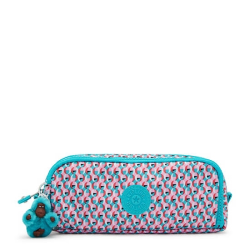 Kipling Gitroy Classic Printed Pencil Case Pink | AU9874MJS