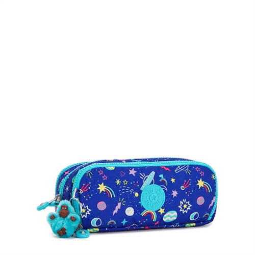 Kipling Gitroy Printed Pencil Case Navy | AU8096NSZ