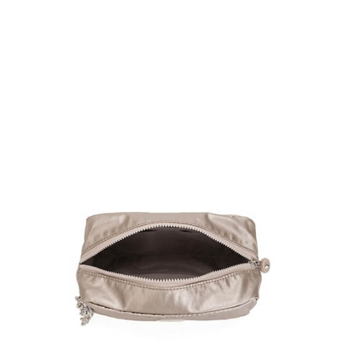 Kipling Gleam Metallic Pouches Beige | AU3687PBJ