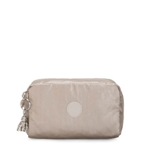 Kipling Gleam Metallic Pouches Beige | AU3687PBJ