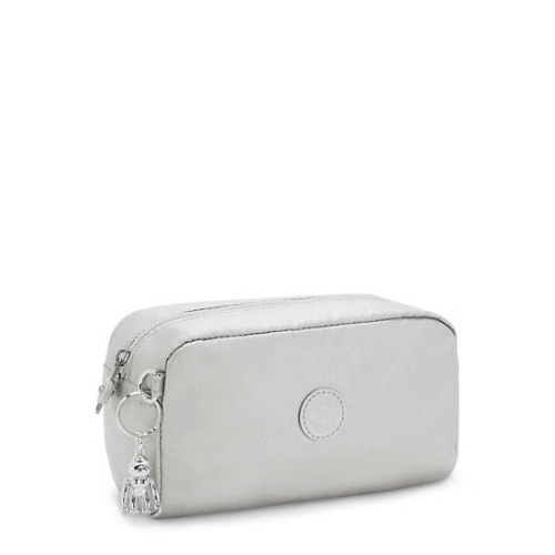 Kipling Gleam Metallic Pouches Silver | AU2045EQL