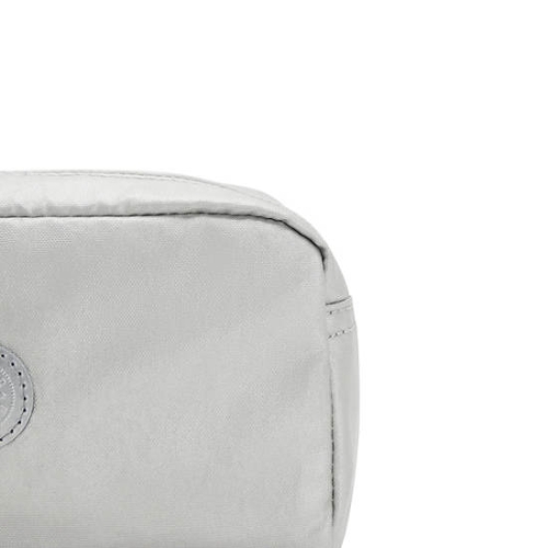 Kipling Gleam Metallic Pouches Silver | AU6924JEH