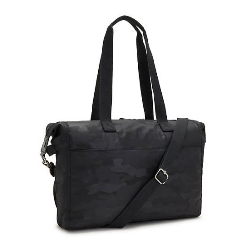 Kipling Ilia Tote Bags Black Camo | AU5932RWV