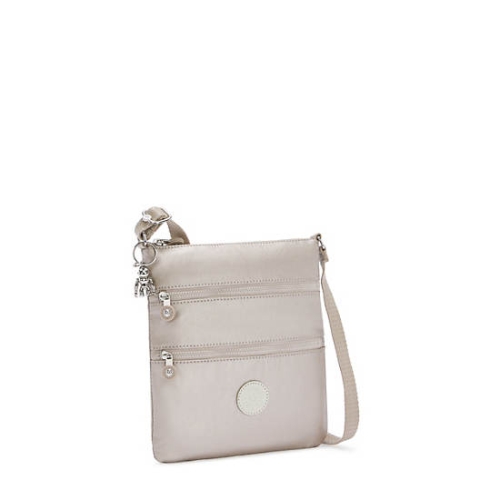 Kipling Keiko Metallic Crossbody Mini Bags Beige | AU2679BVP