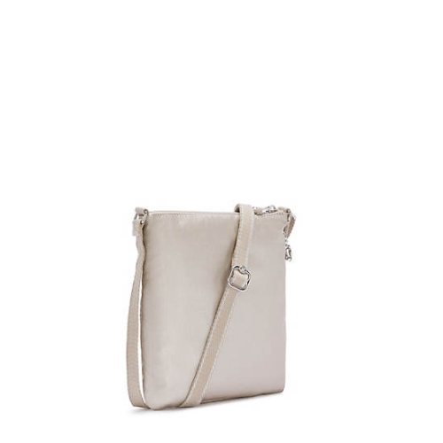 Kipling Keiko Metallic Crossbody Mini Bags Beige | AU2679BVP