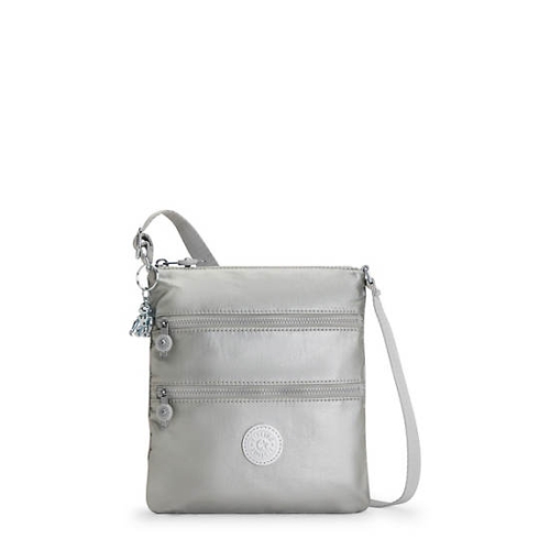 Kipling Keiko Metallic Crossbody Mini Bags Silver | AU3027XCJ