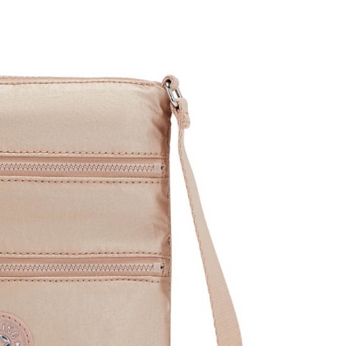 Kipling Keiko Metallic Crossbody Mini Bags Gold | AU3089DRY