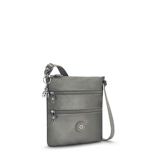 Kipling Keiko Metallic Crossbody Mini Bags Grey | AU6547GRB