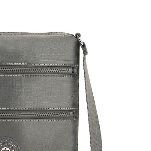 Kipling Keiko Metallic Crossbody Mini Bags Grey | AU6547GRB