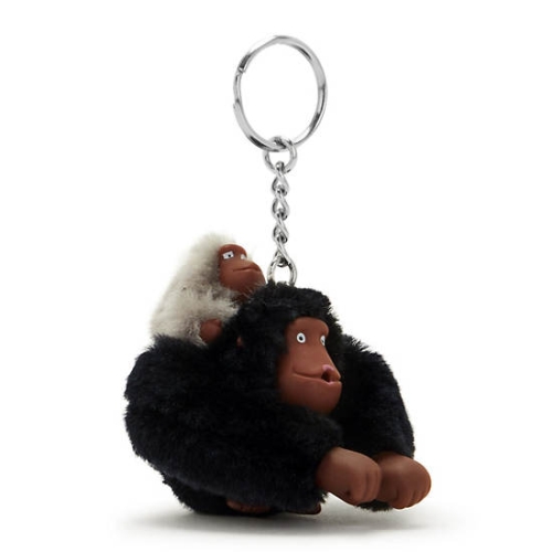 Kipling Mom And Baby Fashion Sven Monkey Keychains Black | AU2083FHA