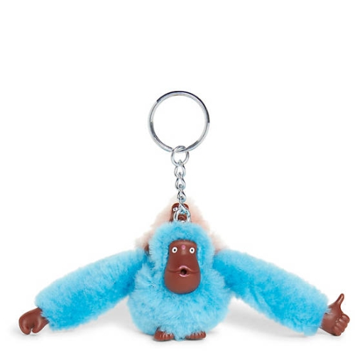 Kipling Mom And Baby Fashion Sven Monkey Keychains Blue | AU3420YUN