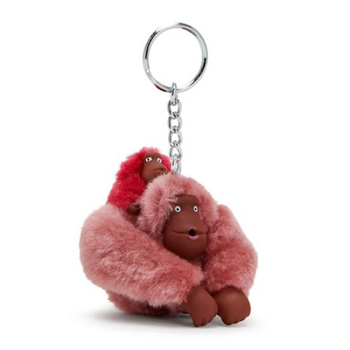 Kipling Mom And Baby Sven Monkey Keychains Red | AU4105XUS