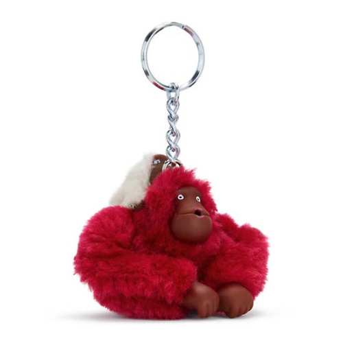 Kipling Mom And Baby Sven Monkey Keychains Red | AU9452JVZ