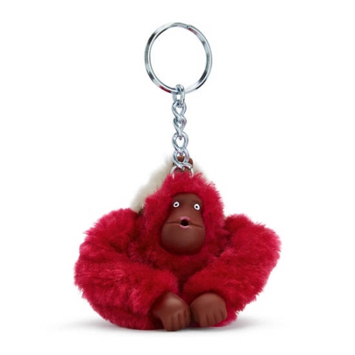 Kipling Mom And Baby Sven Monkey Keychains Red | AU9452JVZ