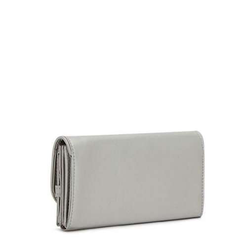 Kipling Money Land Metallic Snap Wallets Silver | AU9031TJC