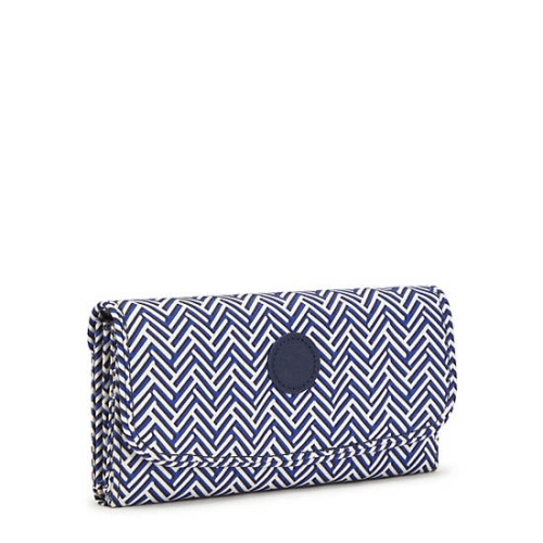 Kipling Money Land Printed Snap Wallets Blue | AU0325KQJ