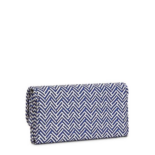 Kipling Money Land Printed Snap Wallets Blue | AU0325KQJ