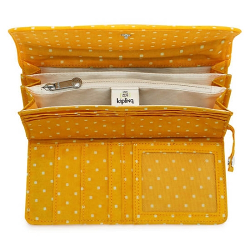 Kipling Money Land Printed Snap Wallets Yellow | AU4268UPR