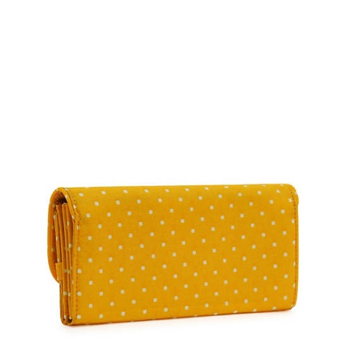 Kipling Money Land Printed Snap Wallets Yellow | AU4268UPR