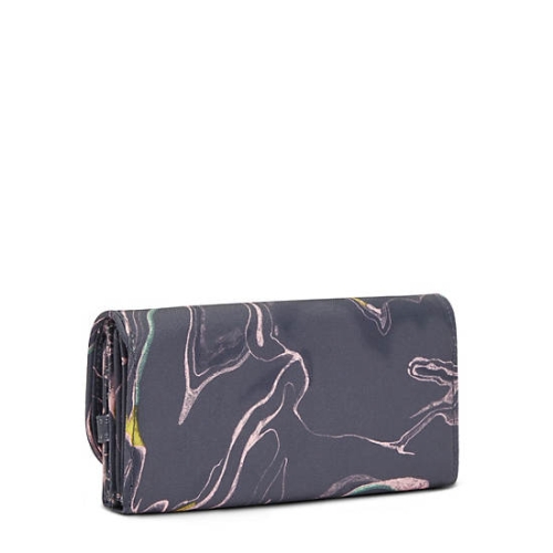 Kipling Money Land Printed Snap Wallets Grey | AU4320VDK