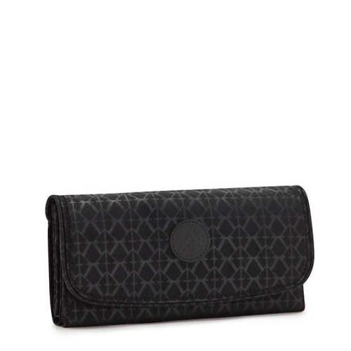 Kipling Money Land Printed Snap Wallets Black | AU8145XZY